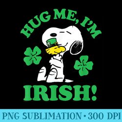 Peanuts - Snoopy Woodstock Hug Me Irish - Mug Sublimation Png
