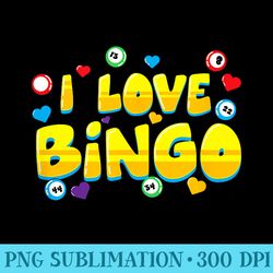 funny bingo balls i love bingo lucky - png file download