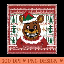 creepy cool five nights at freddys holiday horrors - trendy png designs