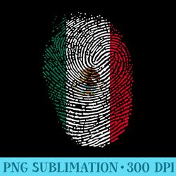 mexican flag fingerprint patriotic mexico - shirt vector illustration