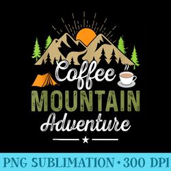coffee mountain adventure - printable png graphics