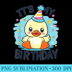 duck birthday for children its my birthday - shirt drawing png