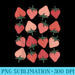 strawberry pattern fruitarian berry strawberries fruit lover - mug sublimation png