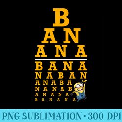 despicable me minions banana text stack premium - exclusive png designs