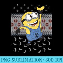 despicable me minions banana ugly christmas premium t premium - shirt vector art