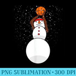 christmas basketball basketball snowman christmas - png download library