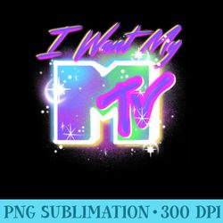 mtv i want my mtv airbrush logo - png download illustration