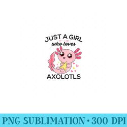 axolotl kawaii clothes for girls cute pet fish axolotl - png design downloads