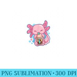 boba tea bubble tea milk tea anime axolotl - png art files