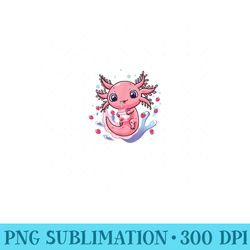 kawaii axolotl strawberry milk shake japanese anime - png graphics