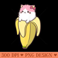 banana cat funny kawaii bananya bday - png clipart