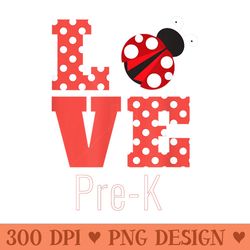 love prek back to school ladybug - exclusive png designs