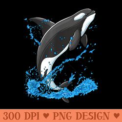 orca killer whale graphic - png prints