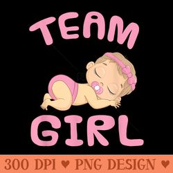 gender reveal team girl for baby shower party its a girl - high resolution png download