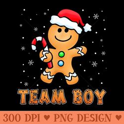 team gingerbread christmas gender reveal baby shower - png download
