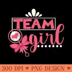 gender reveal party baby shower team girl gender reveal - png graphics