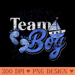 team baby shower baby gender reveal - png prints