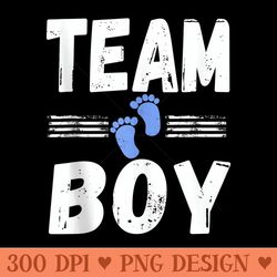 team gender reveal party pink blue baby announcement - png download