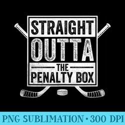 funny sports design women men hockey penalty box - png download artwork