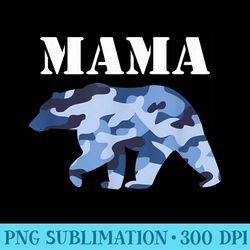 blue camo mama bear , mama bear camo, mama bear - png graphics download