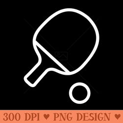 table tennis racket and ball retro ping pong sports - free png download