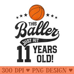 basketball birthday 11 years basketball themed party - unique sublimation png download