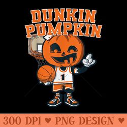 dunkin pumpkin halloween funny pumpkin basketball - png graphics