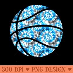 basketball tie dye rainbow trippy hippie - png design assets