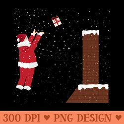 santa claus basketball - unique png artwork