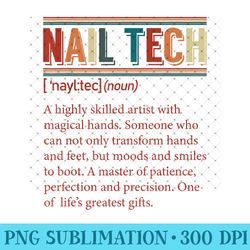nail tech job definition retro nail tech - png clipart