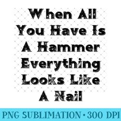 mens handyman tools kit hammer nail equipment funny handyman premium - exclusive png designs