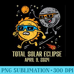 moon chase sun total solar eclipse 2024 april s - high quality png files