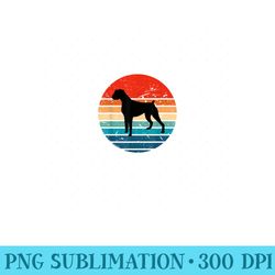 boxer dog retro vintage 70s 80s silhouette breed - high quality png files