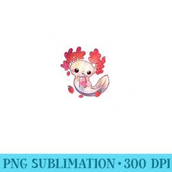 axolotl pastel goth strawberry milk shake anime - modern png designs