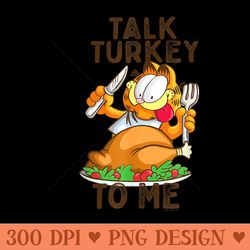 garfield thanksgiving talk turkey to me - png graphics