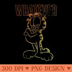 garfield whatever ombre garfield premium - digital png downloads