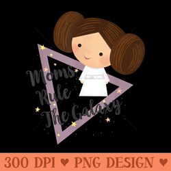 star wars kawaii princess leia moms rule the galaxy - clipart png