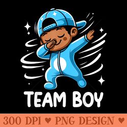 gender reveal party team baby announcement - png design assets