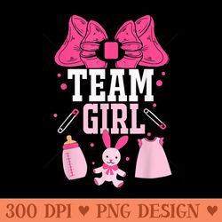 team girl gender reveal baby shower - png templates