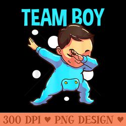 gender reveal party blue baby announcement team - png art files