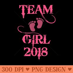 baby shower gender reveal team girl pink - png graphics