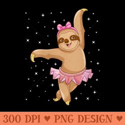 s ballerina sloth ballet dancer girls ballerina - beautiful png download