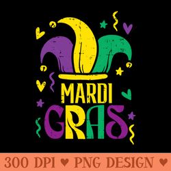 mardi gras jester hat outfit carnival - png file download