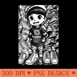 anime with shoes - clipart png