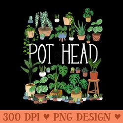 gardening potted plant lover pot head gardener garden - png clipart for graphic design
