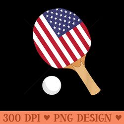 usa flag table tennis - png clipart