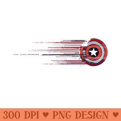 marvel captain america shield glitch stripes - png download for graphic design