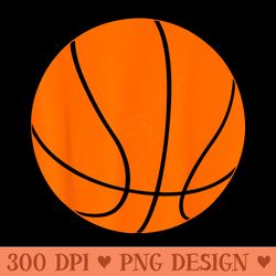 big orange basketball - printable png graphics