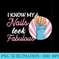 womens nail tech quote for a nail artist - modern png designs