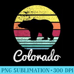 vintage retro co colorado wildlife bear adventure - png clipart